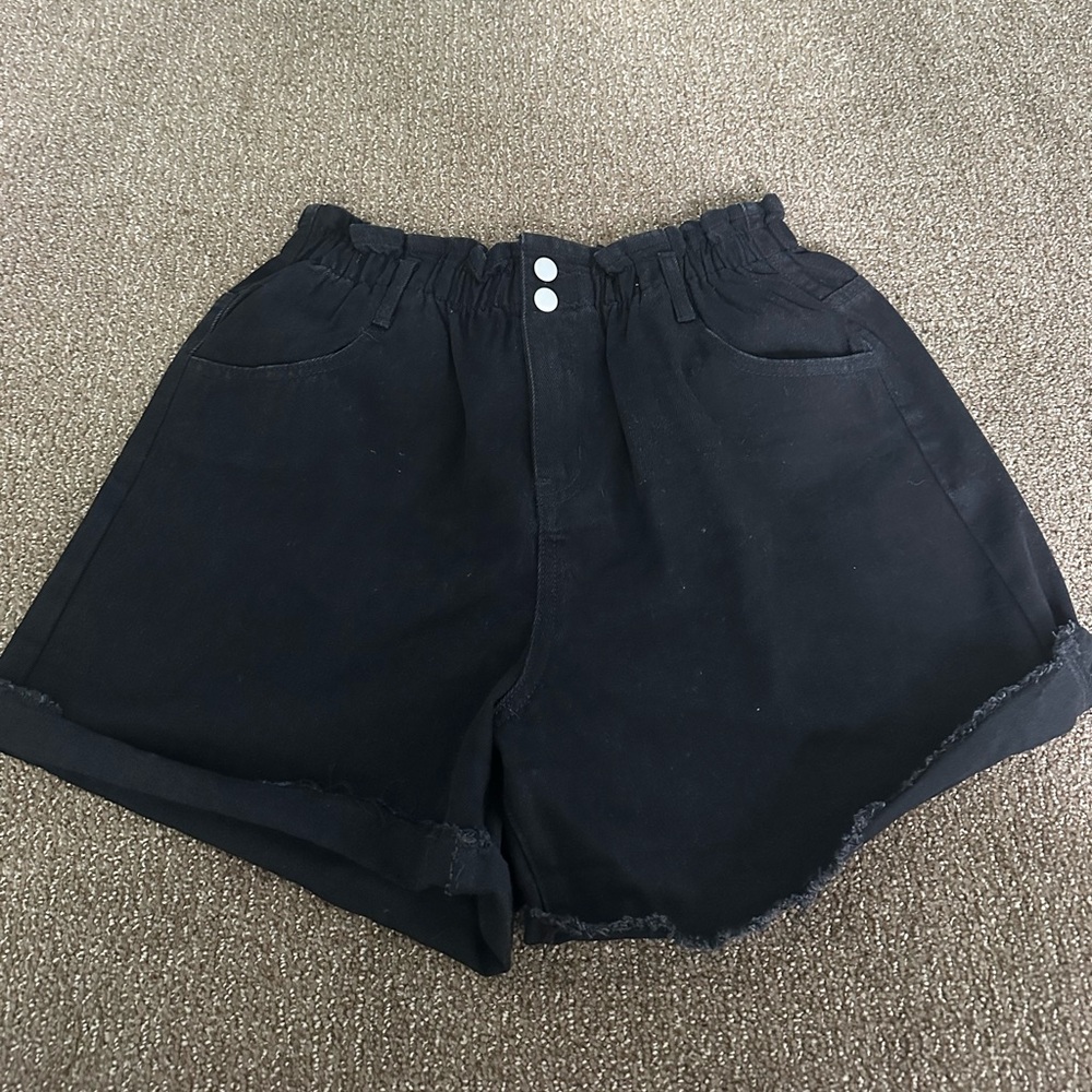 Princess Polly High Waist Black Shorts